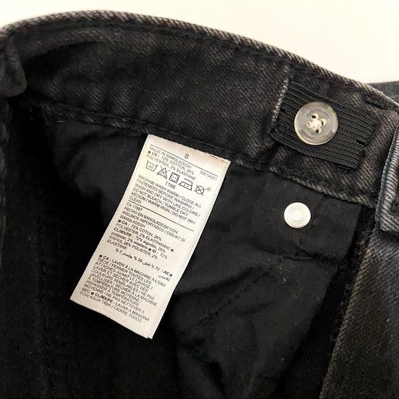 Old Navy Black Straight Jeans built in flex size 8 - Picture 2 of 4